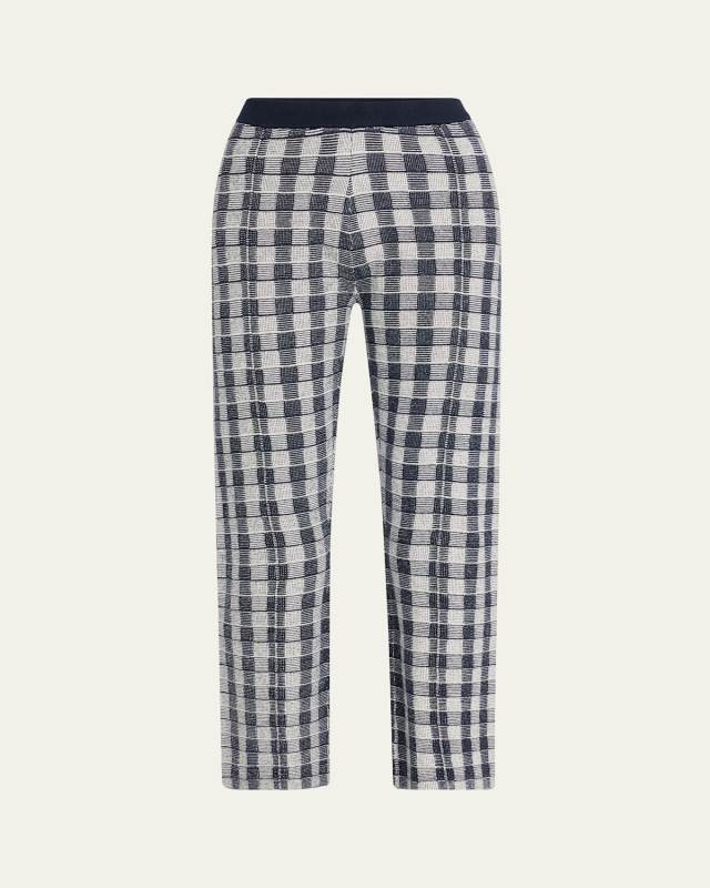 Gingham Flare Pants